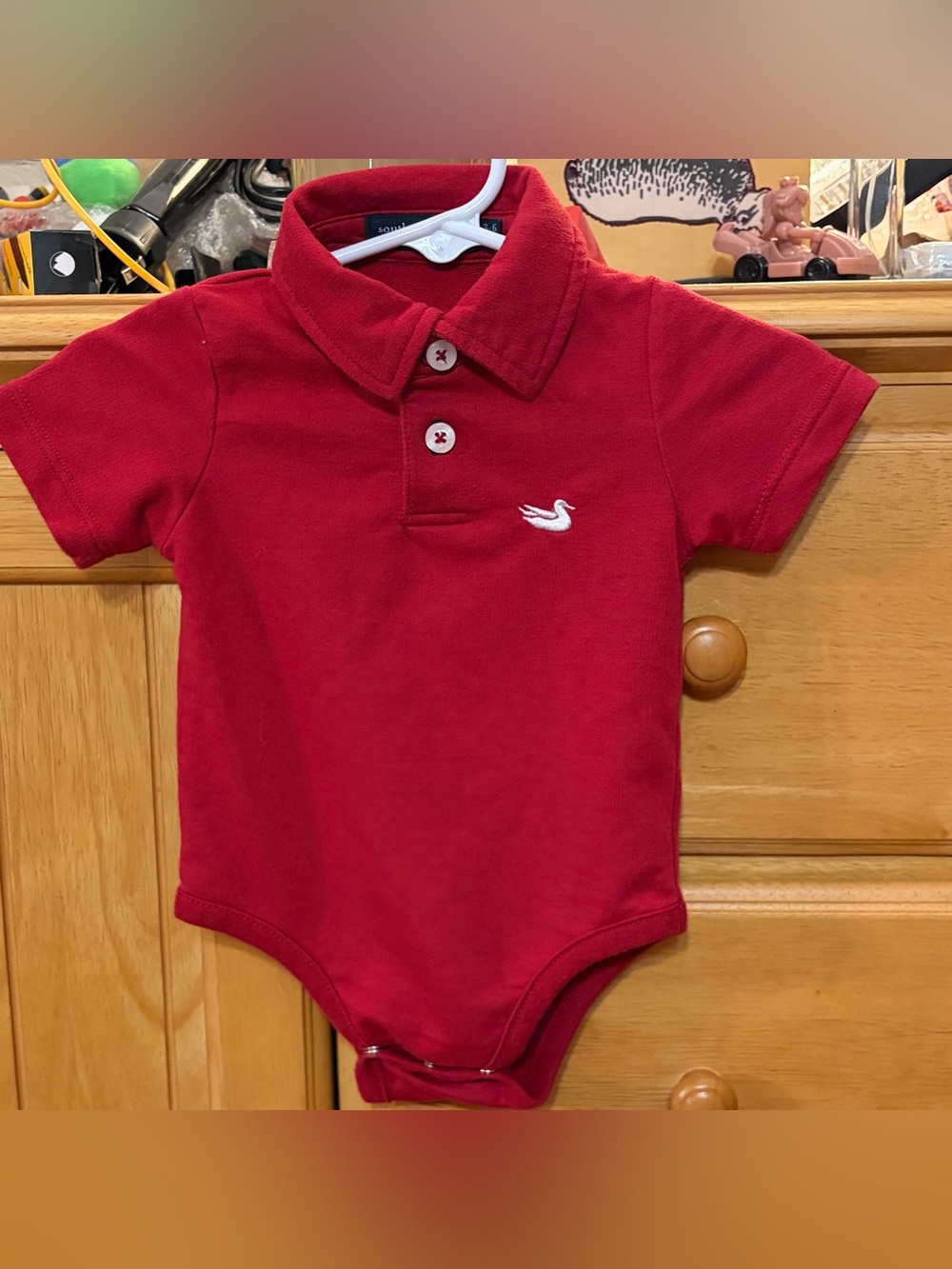 Southern Marsh Boys' Red One Piece Polo Shirt Size 3-6 Months